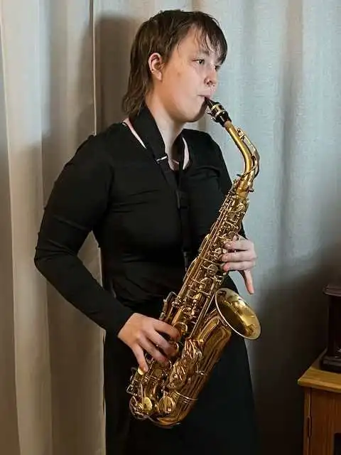adult student practicing