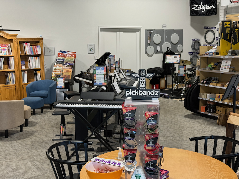 View from the entry to our store