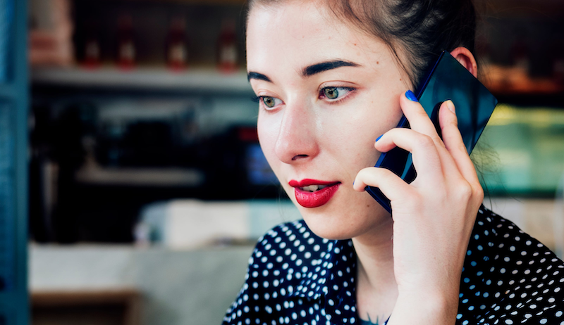 Woman on phone